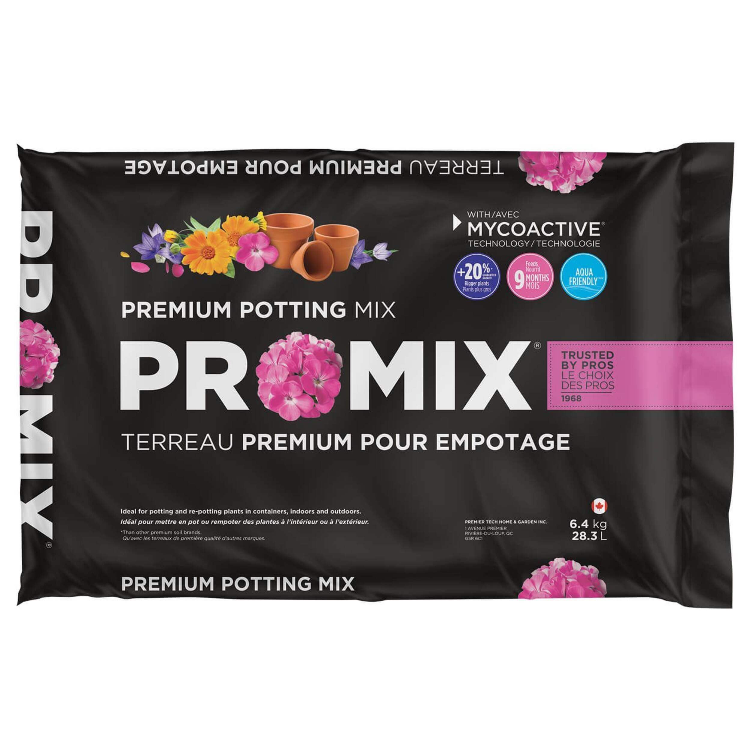 PRO-MIX Potting Mix, Bigger Plants, More Blooms, 28.3-L Front_Flat