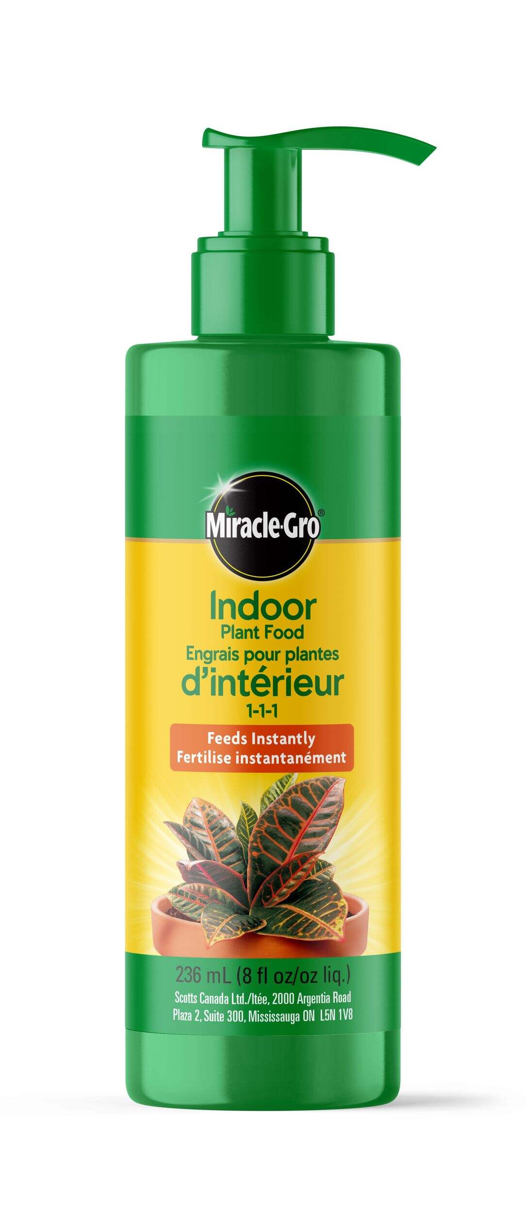 Miracle-Gro® Indoor Plant Food Foam w/ Pump Applicator, 236-mL Front_Flat