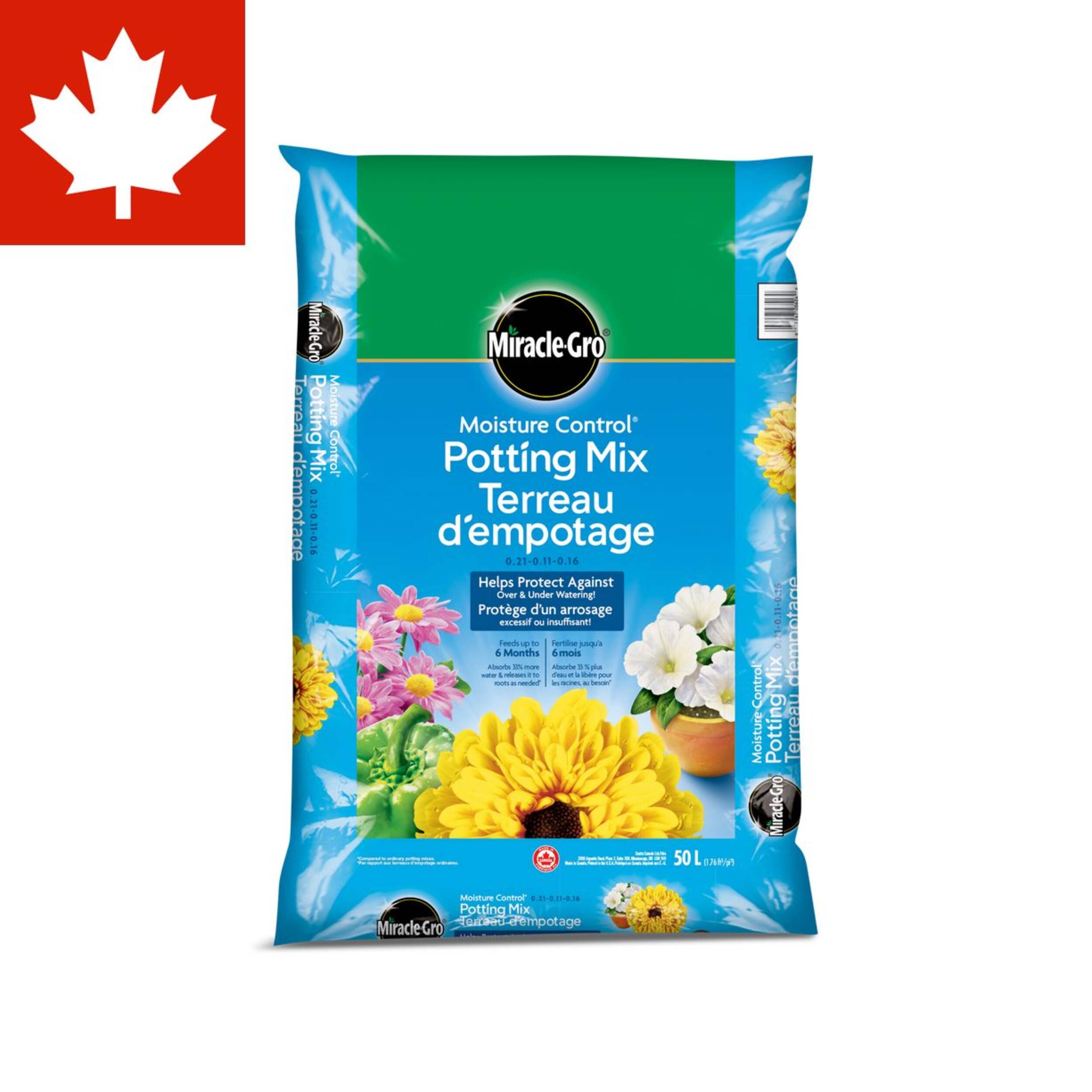 Miracle-Gro® Moisture Control Potting Mix, 50L Front_Flat