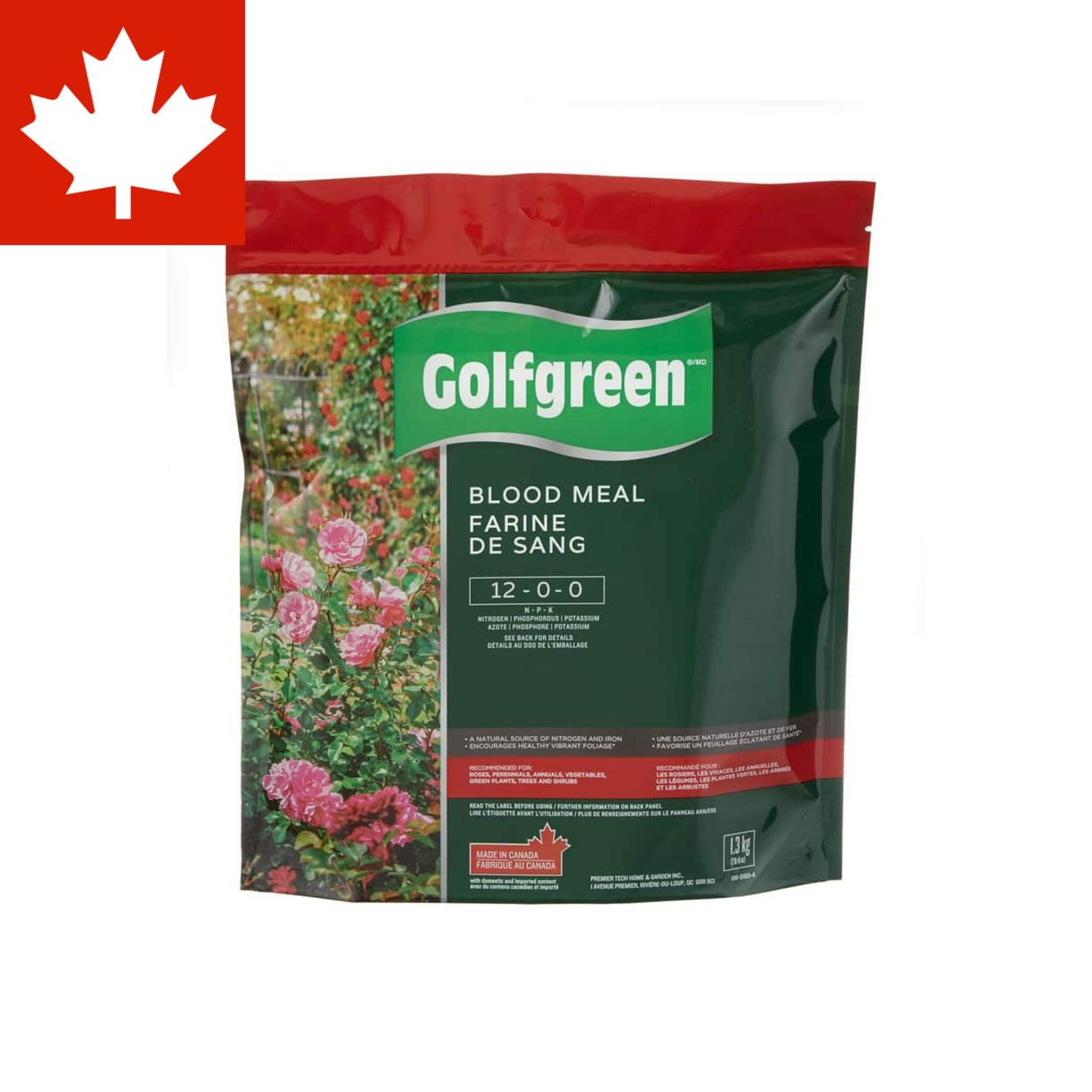 Golfgreen Organic Blood Meal Plant Food, 12-0-0, 1.3-kg Front_Flat