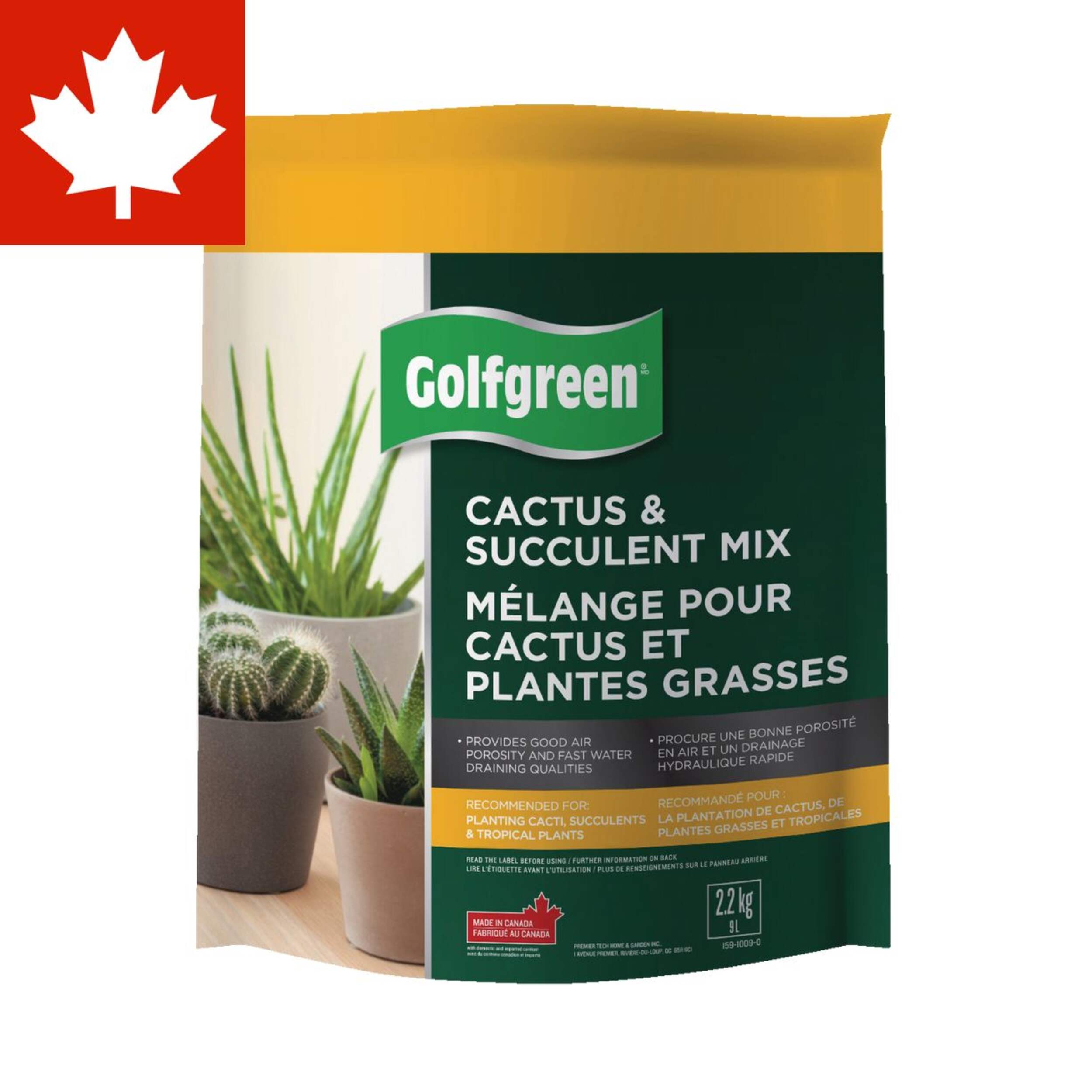 Golfgreen Cactus & Succulent Growing Medium, 9-L Front_Flat