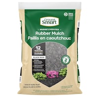 Paillis de caoutchouc GroundSmart, noir espresso, 22,6 L Front_Flat