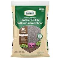 Paillis de caoutchouc brun moka GroundSmart, 22,6 L Front_Flat