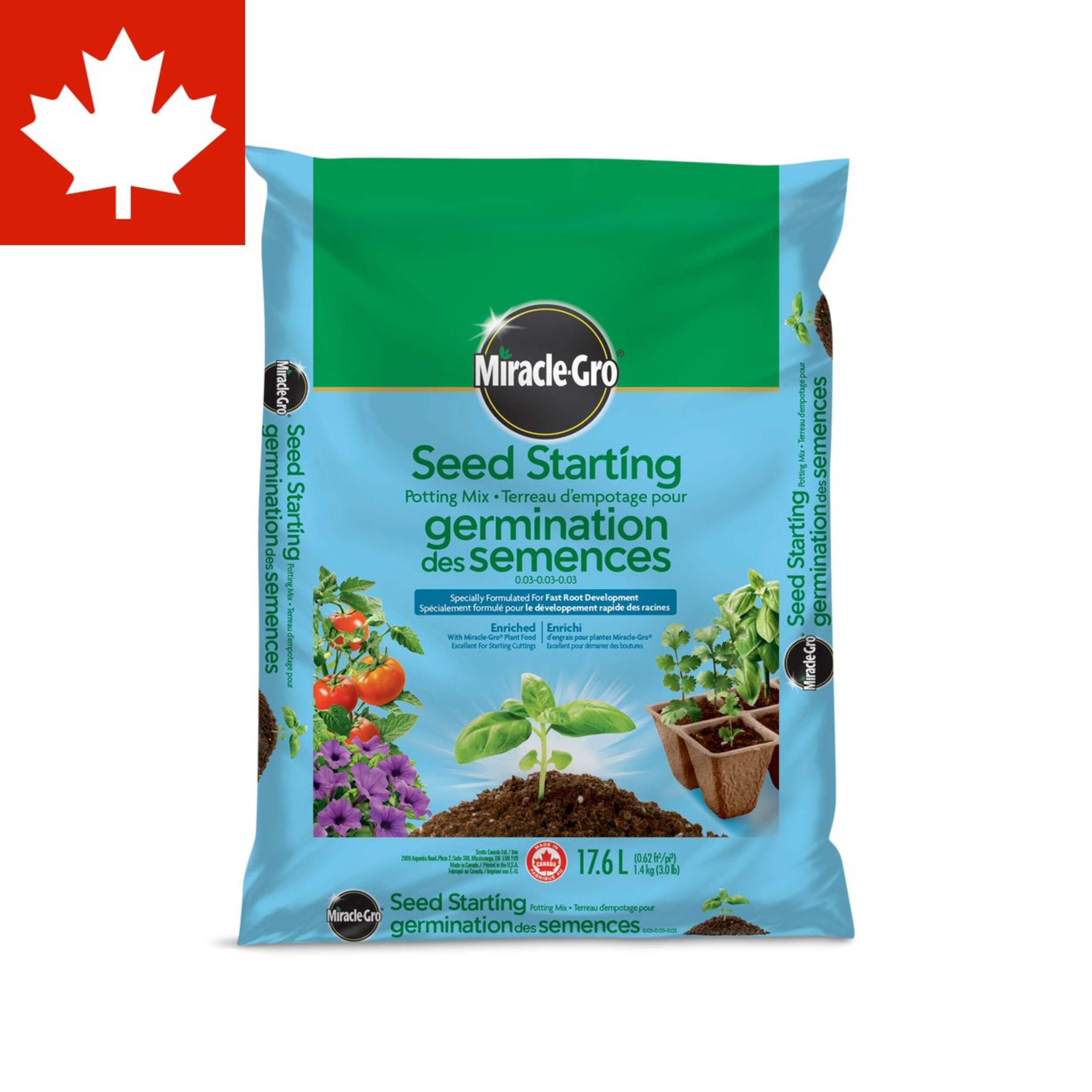 Miracle-Gro® Seed Starting Potting Mix, 17.6-L Front_Flat