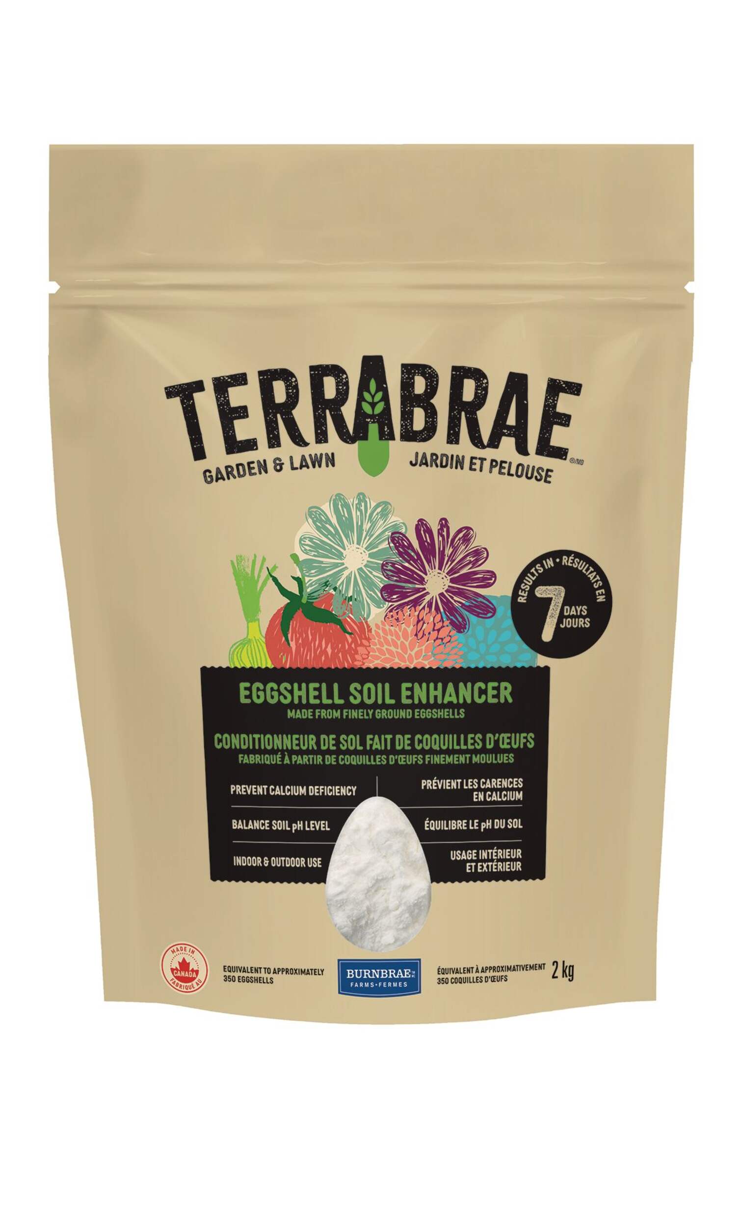 Stimulateur de sol Terrabrae, coquille d'oeuf naturelle, 2 kg Front_Flat