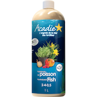 Acadie Natural Hydrolyzed Fish Fertilizer, 2-4-0.5, 1L
