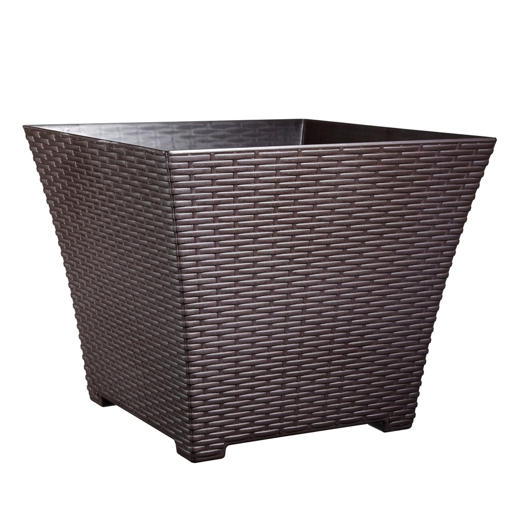 Square Wicker Planter, 15in Canadian Tire
