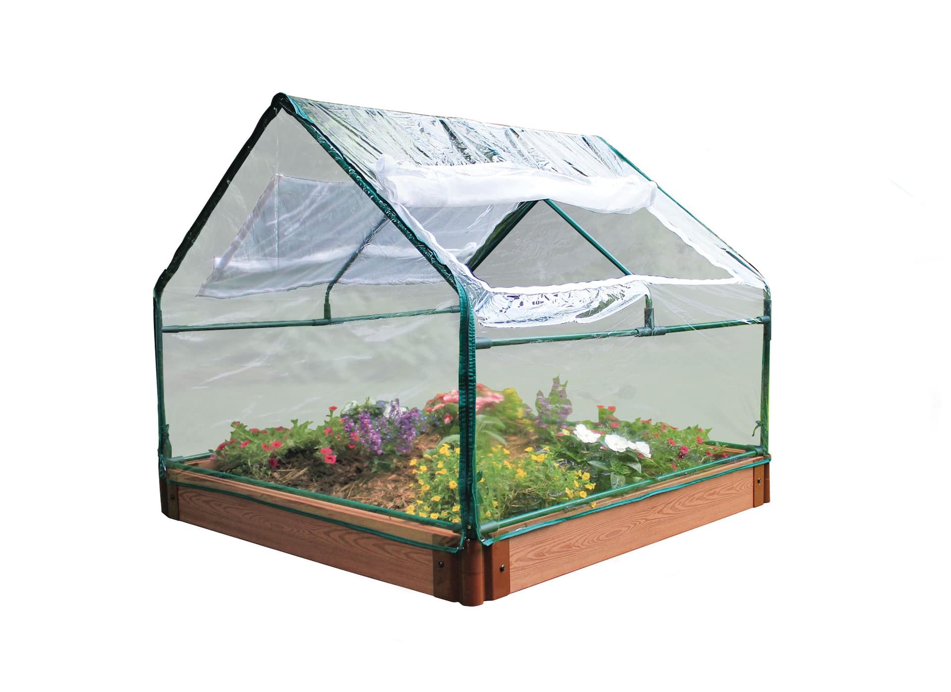 Outdoor PVC Soft-Sided Greenhouse Kit, Built in Vents, 48-in x 48-in x  34.5-in