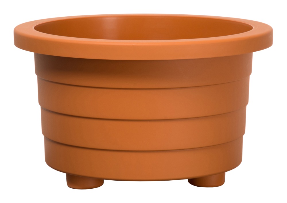 Jardinière de patio ronde en plastique DCN Futura, tailles et couleurs