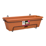 Hanging Plastic Balcony Planter, Assorted Front_Angled_Right