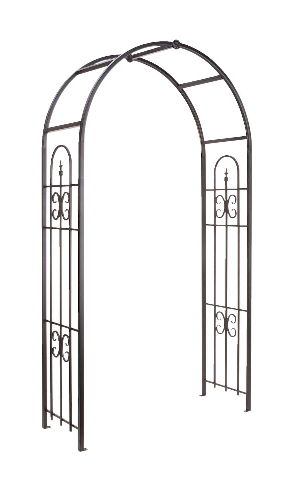 Panacea Classic Finial Arch/Arbour, 90-in x 48-in, Black Canadian Tire