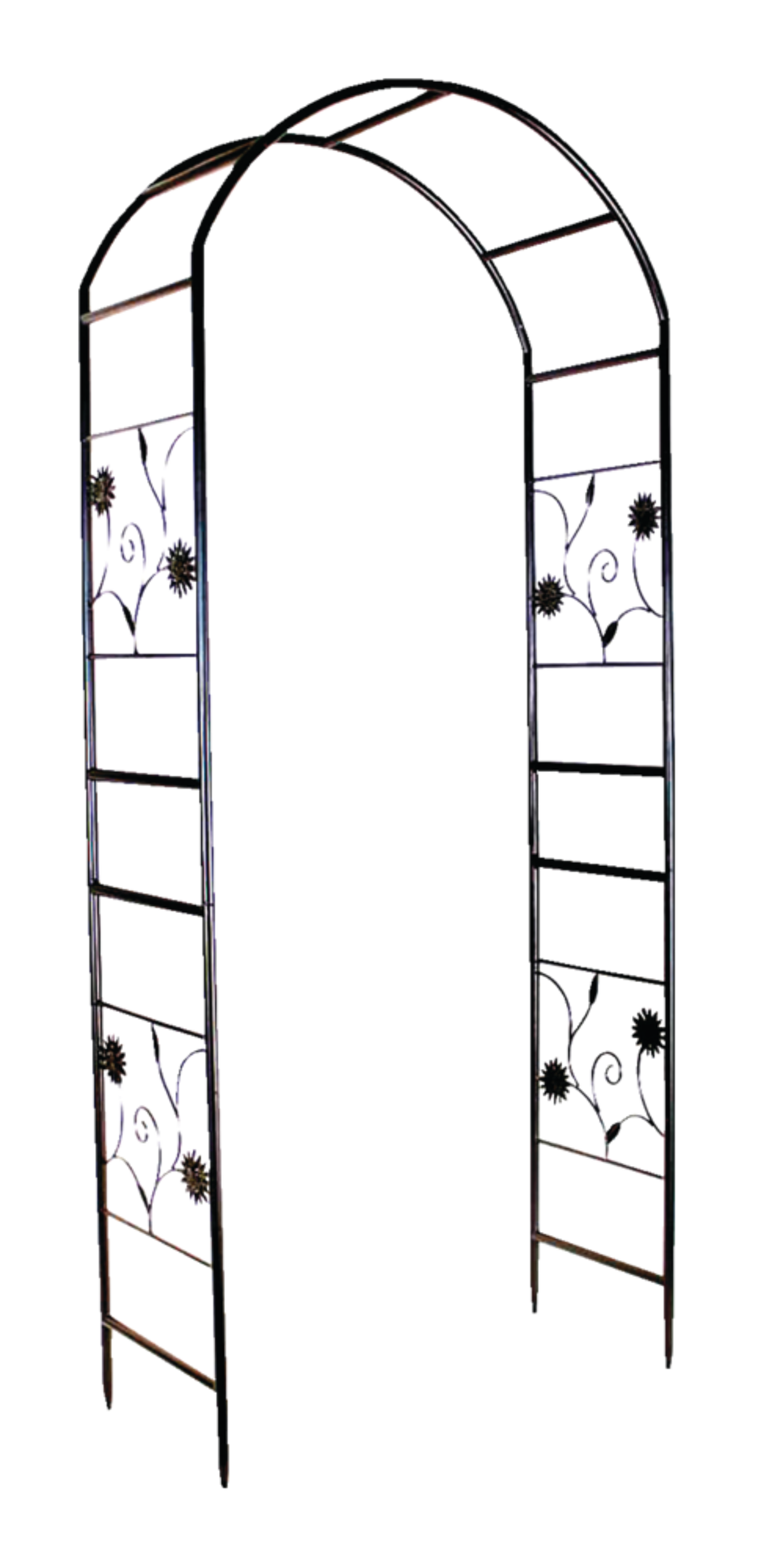 Panacea Botanical Arbour, Black, 90-in x 40-in Front_Angled_Right