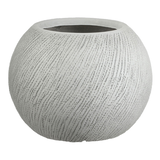 Pot de fleurs rond Linea, blanc Front_Elevated