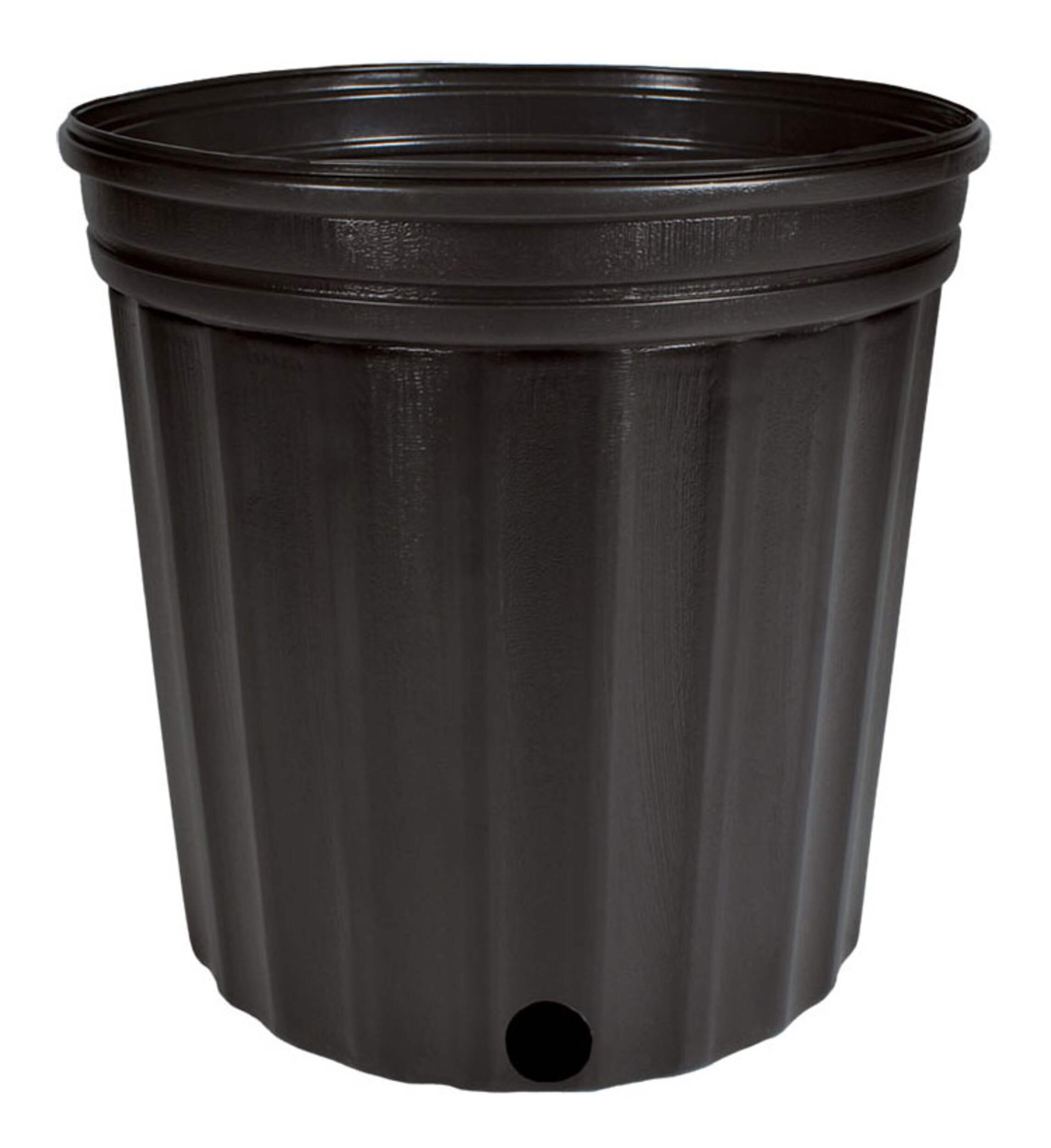 Planter's Pride Round Nursery Plant Pot, 7.5-L, Black Front_Elevated