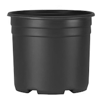 Planter's Pride Round Nursery Plant Pot, 9-L, Black Front_Elevated