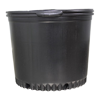 Planter's Pride Round Nursery Plant Pot, 22.7-L, Black Front_Flat