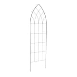 Panacea Flat Cathedral Metal Trellis, 72-in, Black Front_Angled_Right
