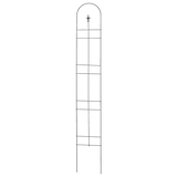 Panacea Decorative Arched Finial Steel Treillis, 60-in, Black Front_Flat