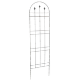 Panacea Decorative Arched Finial Steel Trellis, 72-in, Black Front_Flat