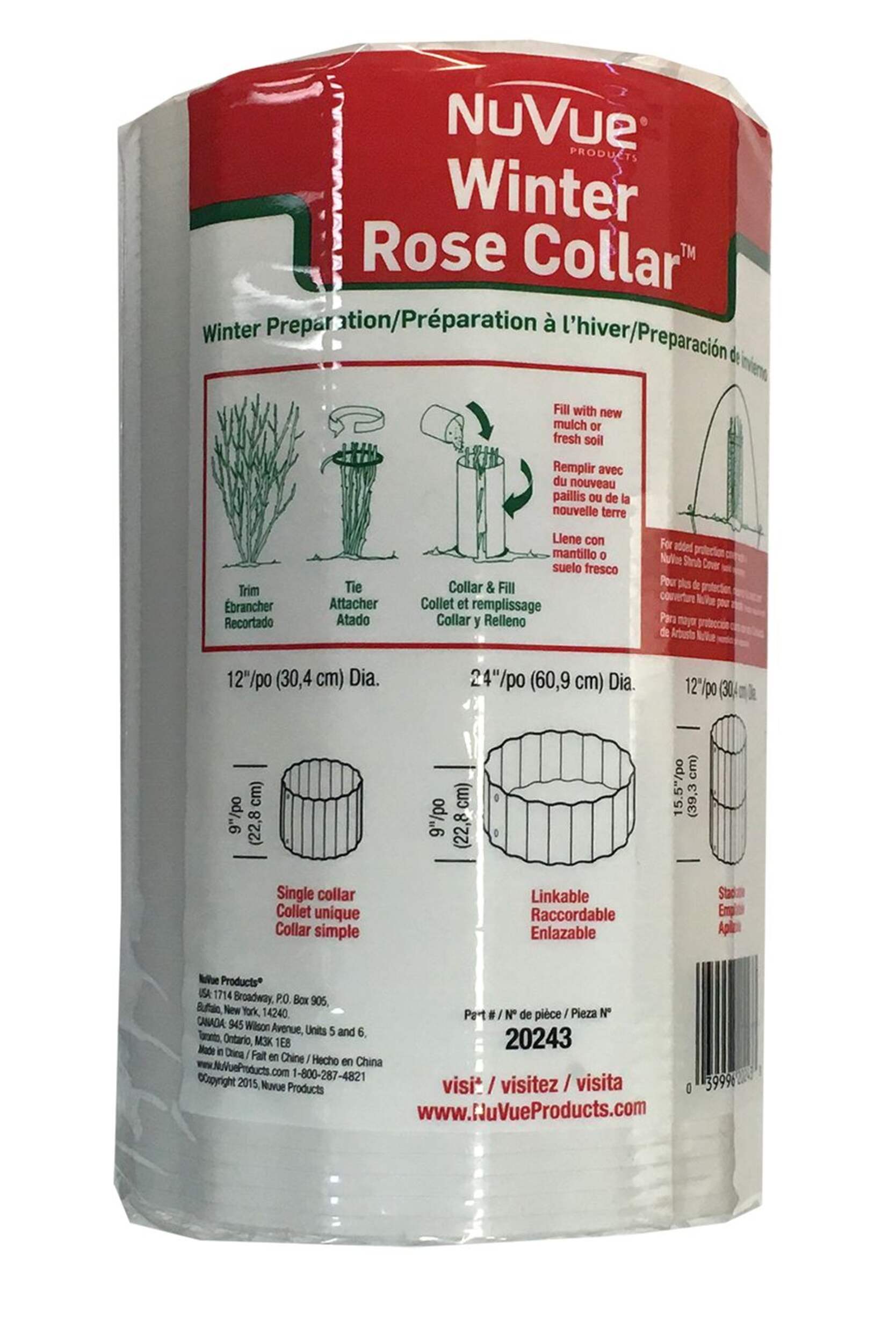 Collerette d’hiver pour rosier NuVue, paq. 3 Front_Flat