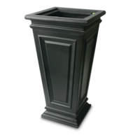Algreen Covington Self-Watering Taper Planter, 14-in W x 27-in H x 14-in D, Black Front_Three_Fourths_Angled_Left