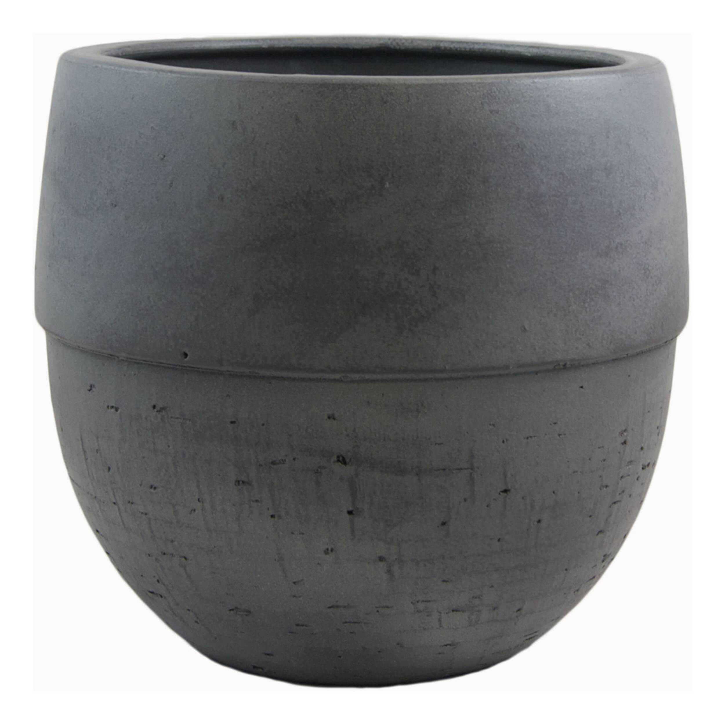Canvas Maso Black Indoor Planter, 10-in Front_Flat