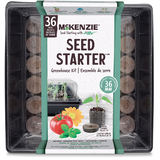 McKenzie with Jiffy Greenhouse Seed Starter Kit, 36 Peat Pellets, 36 mm Overhead_Flat