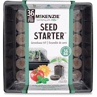 McKenzie with Jiffy Greenhouse Seed Starter Kit, 36 Peat Pellets, 36 mm Overhead_Flat