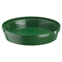 Planter's Pride Round Grower Plant Saucer, Assorted Sizes, Green Front_Elevated