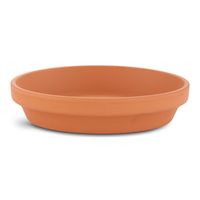 Clay Terra Cotta Round Plant Saucer Tray, Assorted Sizes, Brown Front_Elevated