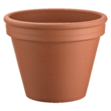 Standard Clay Terra Cotta Round Planter, 100% Natural, Assorted Sizes, Brown Front_Elevated