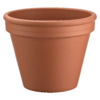 Standard Clay Terra Cotta Round Planter, 100% Natural, Assorted Sizes, Brown Front_Elevated