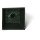 Algreen Valencia Self Watering Square Outdoor Planter with Saucer Tray, Assorted Sizes, Black Front_Flat
