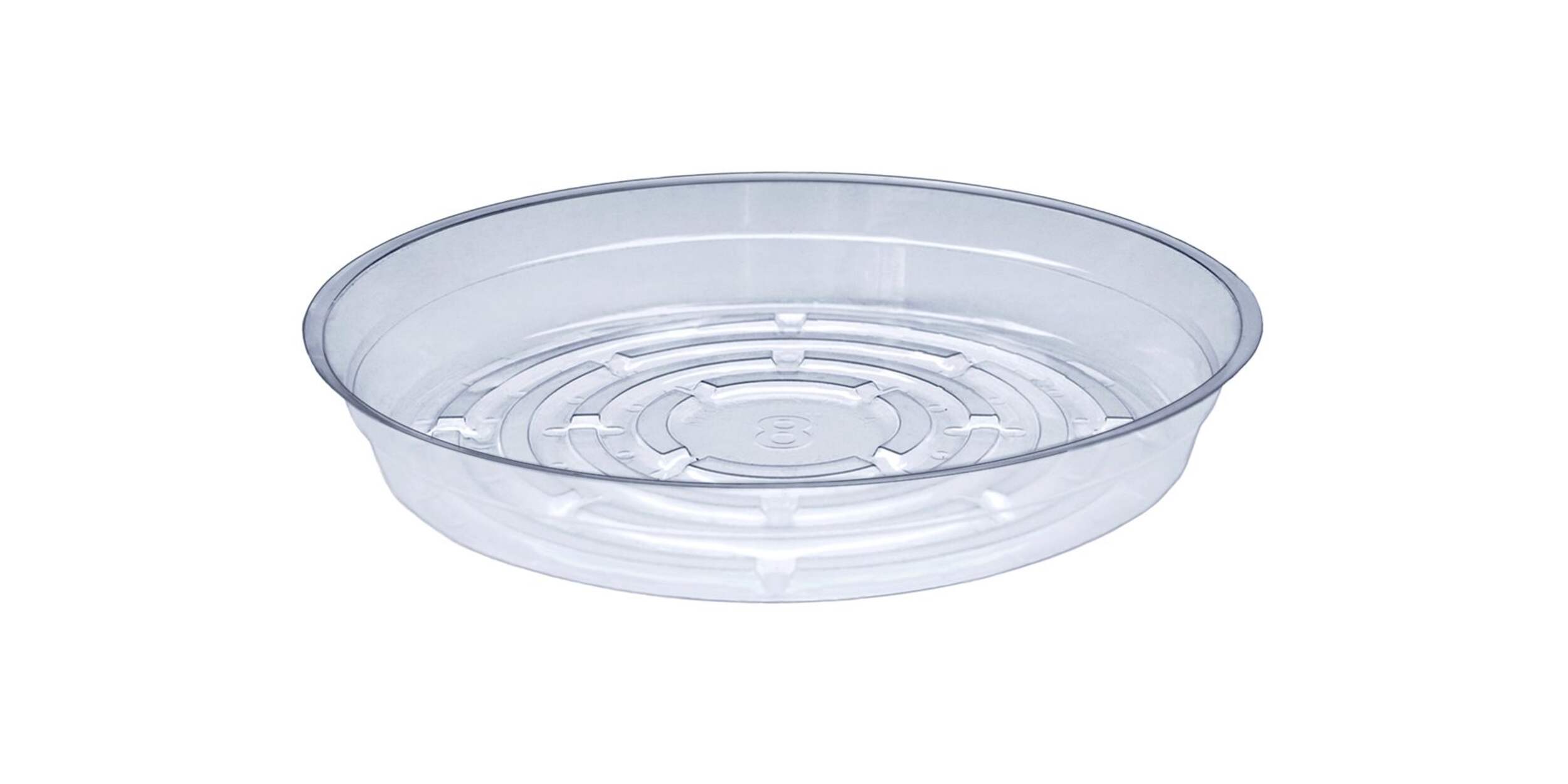 SAUCERS,CLEAR 8"