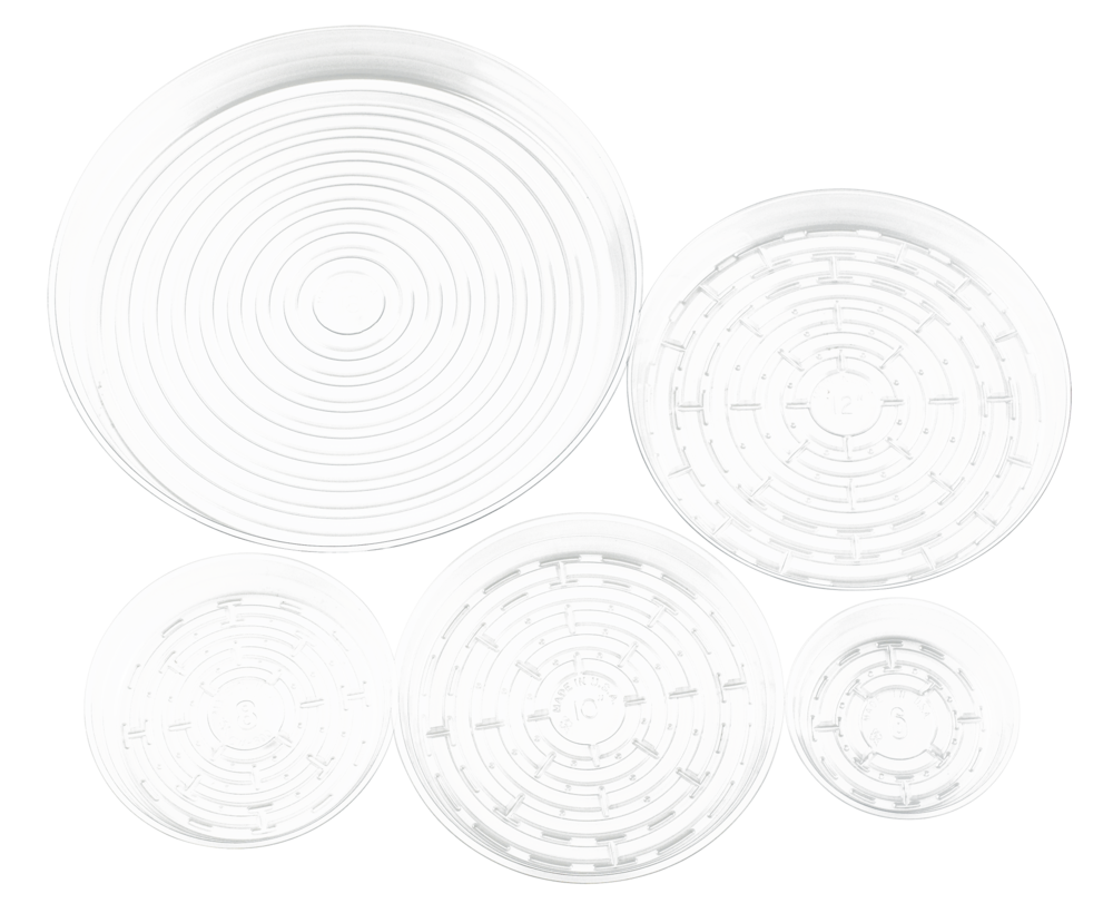 Round Plastic Plant Saucer, Assorted Sizes, Clear Canadian Tire