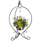 Panacea Hanging Baskets Plant Stand Hanger, 40-in, Pewter