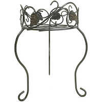 Panacea Decorative Tall Steel Plant Stand, 14-in, Black Front_Flat
