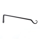 Panacea Forged & Straight Wall Plant Hook/Bracket For Hanging Basket Planters, 15-in, Black Front_Angled_Right