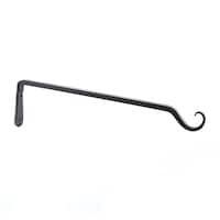 Panacea Forged & Straight Wall Plant Hook/Bracket For Hanging Basket Planters, 15-in, Black