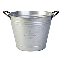 Jardinière ovale Panacea en métal galvanisé, étanche, tailles variées, métallique Front_Flat