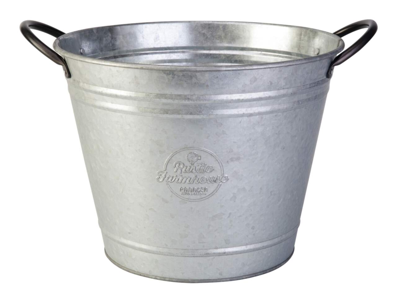 Panacea Galvanized Metal Oval Basket Planter, Waterproof, Assorted Sizes,  Metallic