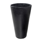 CANVAS Concerto Self Watering Round Planter, 12-in W x 20-in H x 12-in D, Black Front_Elevated