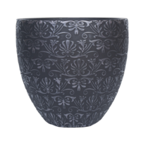 Jardinière en forme de cloche CANVAS Fairfield en résine, 15 po, noir Front_Flat