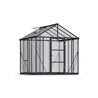 Palram Glory Premium Heavy-Duty Greenhouse, 8-ft x 8-ft Front_Three_Fourths_Angled_Right