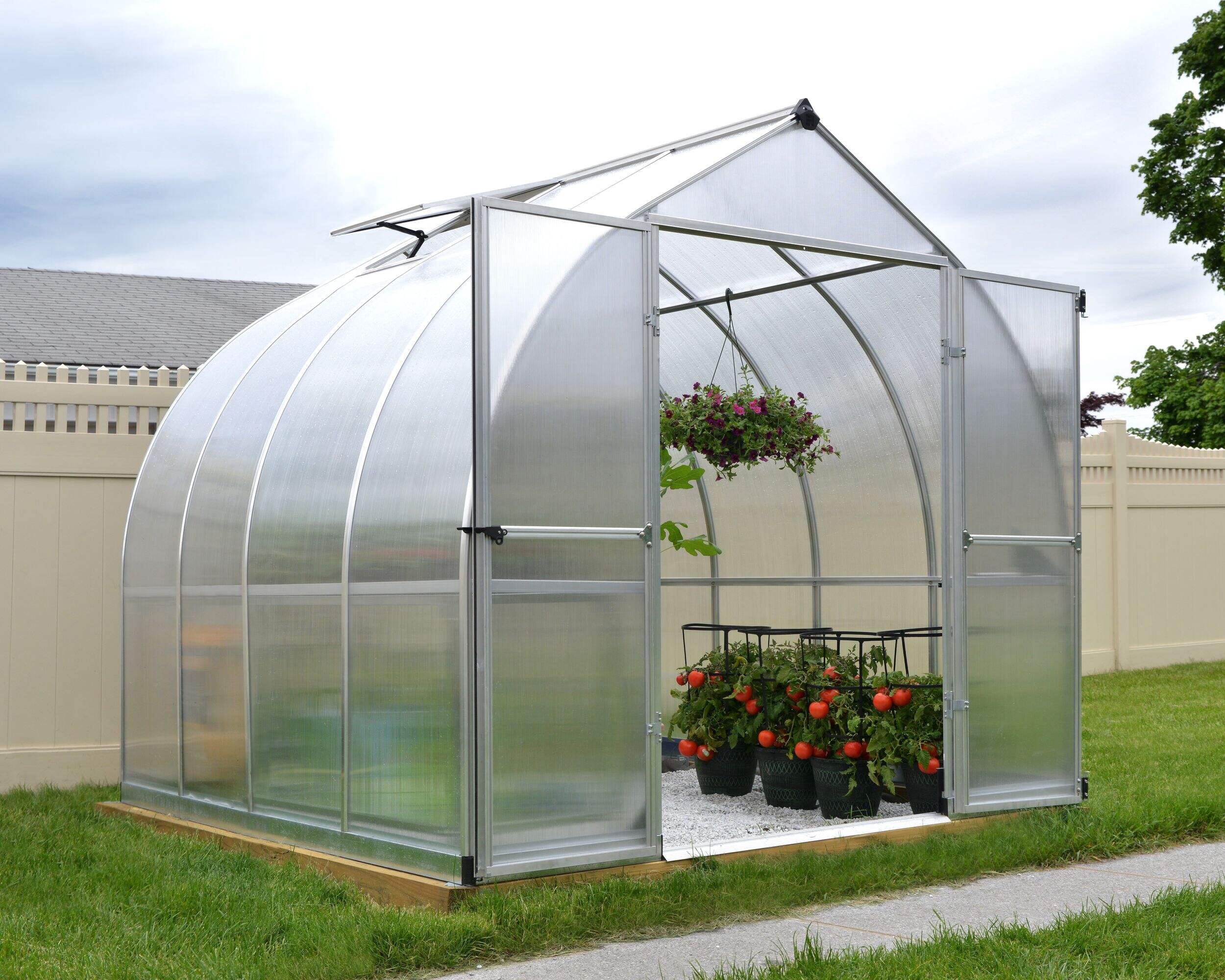 Palram Bella Hobby Greenhouse w/ Twin Wall Glazing, 8ft x 8ft