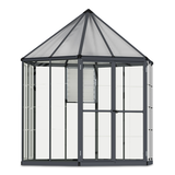 Palram Oasis Hexagonal Greenhouse, 8-ft Front_Three_Fourths_Angled_Right
