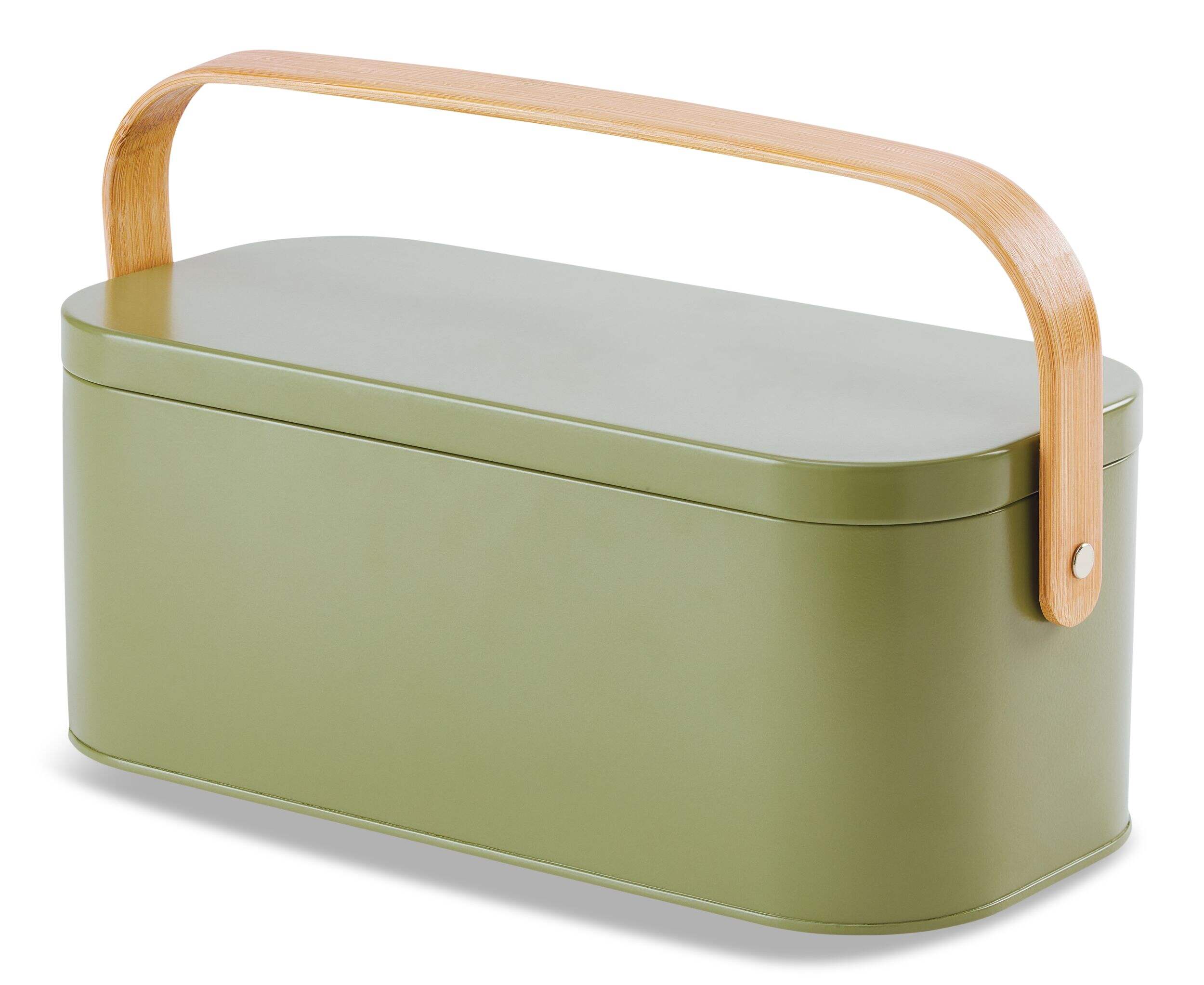 CANVAS Metal Gardening Storage Container, Iron, Green Front_Three_Fourths_Angled_Left