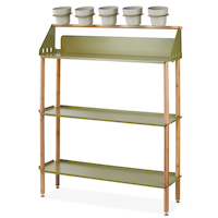 CANVAS Planting Bench with Pots, FSC Certified, Iron, Green