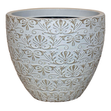 CANVAS Fairfield Resin Bell Shaped Planter, UV-resistant, Assorted Sizes, White Front_Elevated