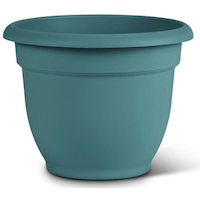 Bloem Ariana Self Watering Plastic Planter, Assorted Sizes, Teal Front_Elevated